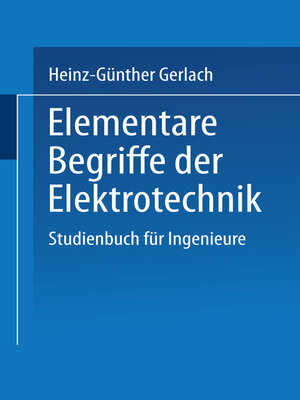 cover image of Elementare Begriffe der Elektrotechnik